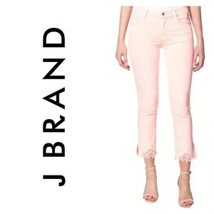 J Brand Selena  Crop Lace Hem Jeans